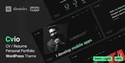 Cvio-Theme-430x219-1_59b157 Cvio Theme – Personal Portfolio WordPress Theme - Image 1