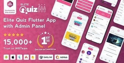 Elite-Quiz-Trivia-Quiz-430x219-1_2243f1 Elite Quiz – Trivia Quiz | Quiz Game – Flutter Full App + Admin Panel - Image 1