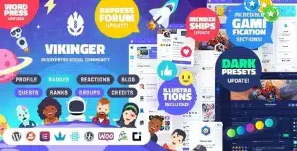Vikinger-BuddyPress-and-GamiPress-Social-Community-430x219-1_54e220 Vikinger – BuddyPress and GamiPress Social Community - Image 1