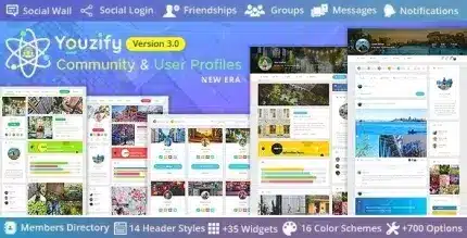 Youzify-formerly-Youzer-430x219-1_1f9845 Youzify (formerly Youzer) – BuddyPress Community & WordPress User Profile Plugin - Image 1